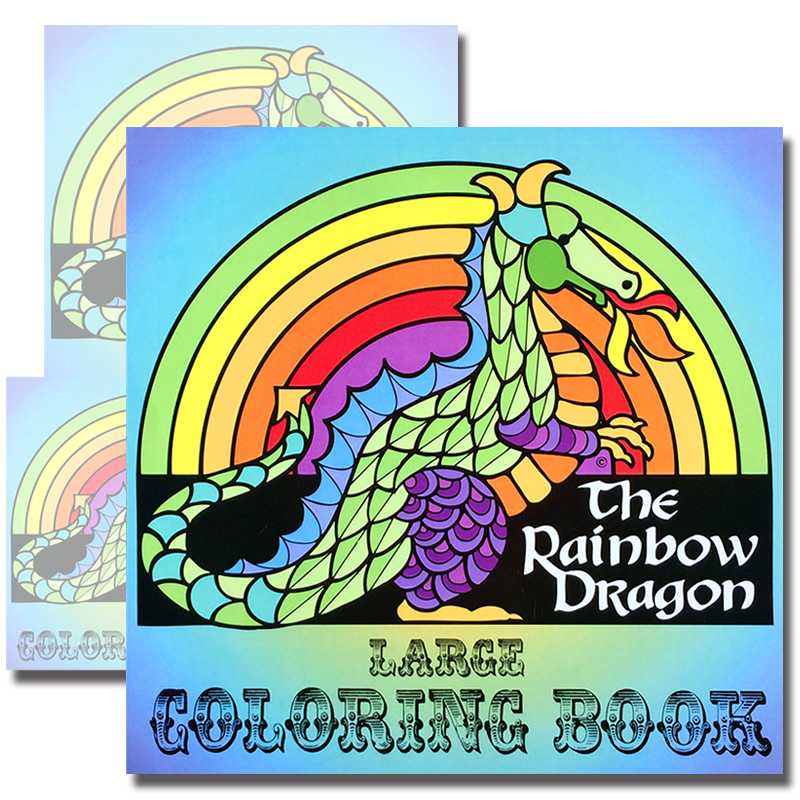 Large Coloring Book The Rainbow Dragon